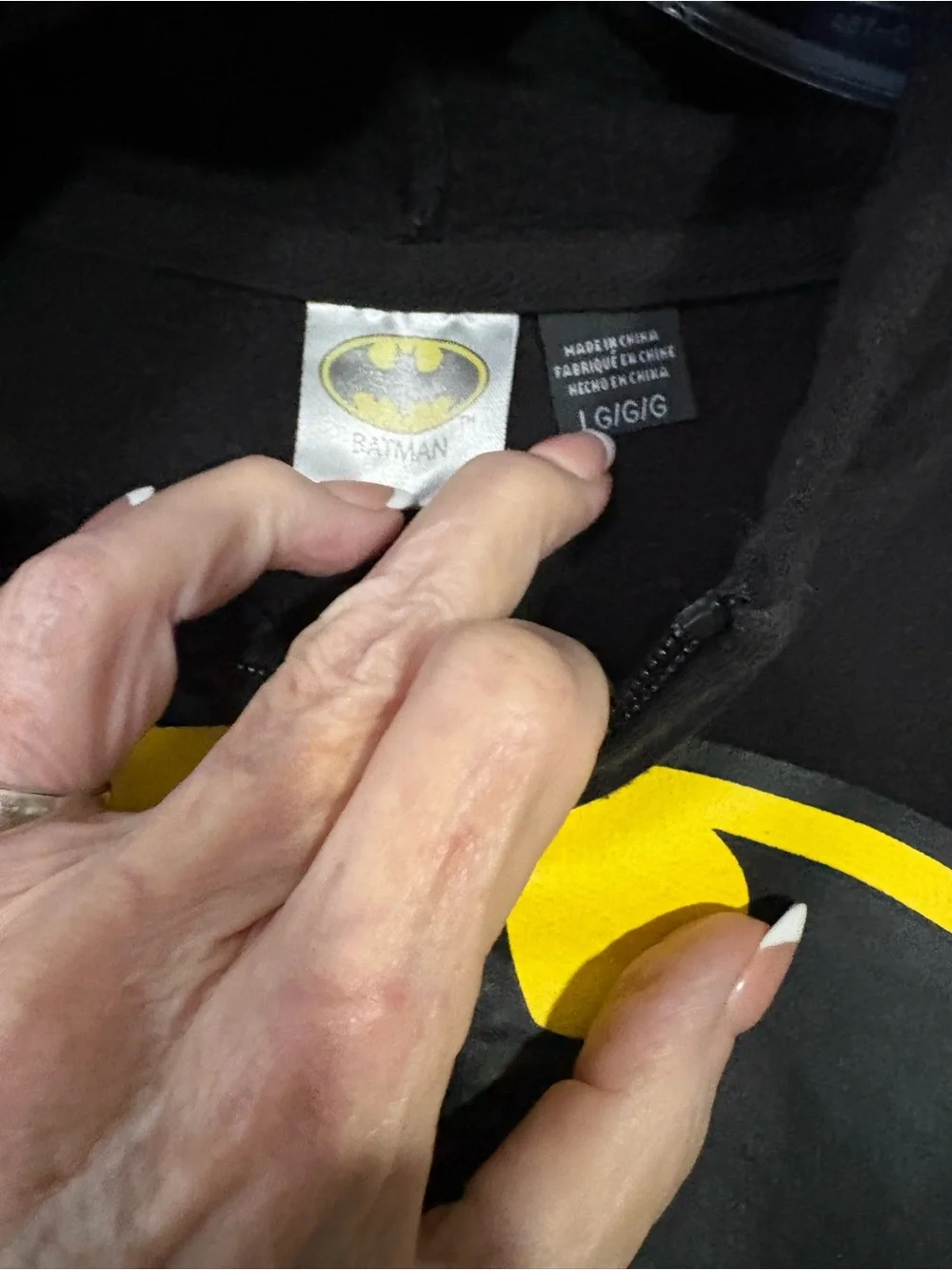 Batman Black & Yellow Zip Hooded Jacket